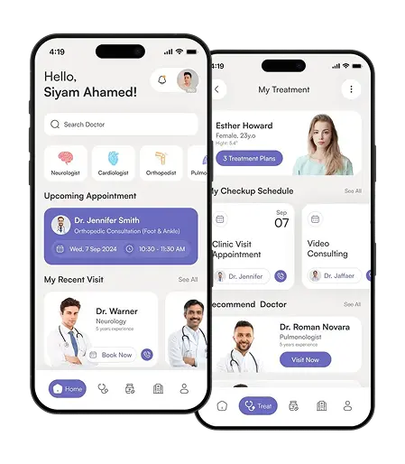 HealthTech platform mockup